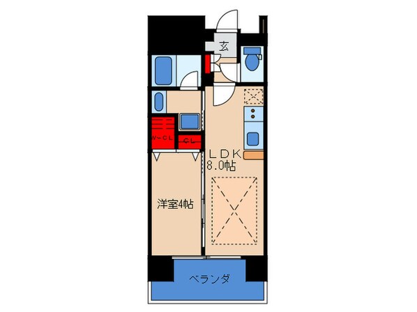 アーバネックス北堀江Ⅱの物件間取画像